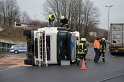 LKW umgestuerzt Niehler Hafen P038